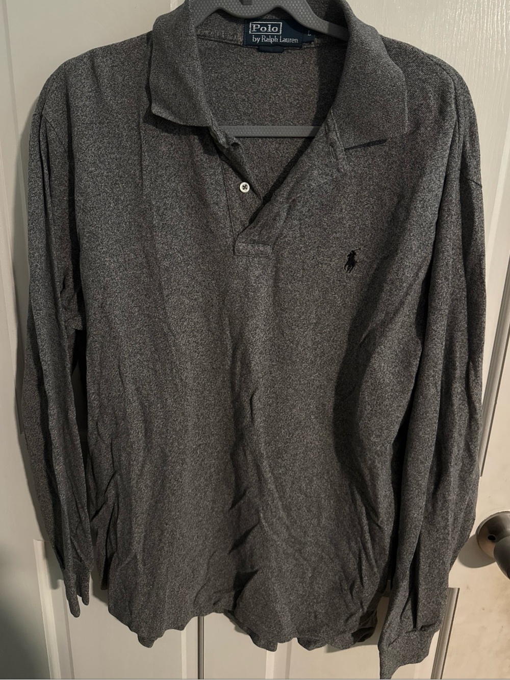 Ralph Lauren Men's Long-Sleeve Polo - Charcoal Gray
